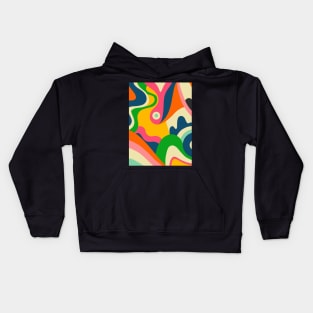 Colorful Mid Century Abstract Edit Kids Hoodie